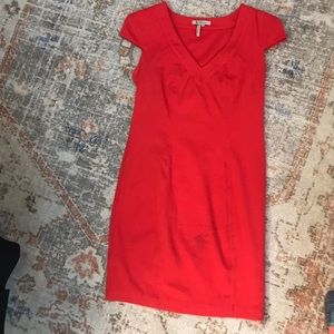 BCBG Red Sleeveless Sheath Dress